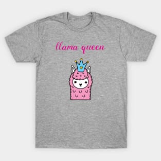 Llama queen Pink T-Shirt